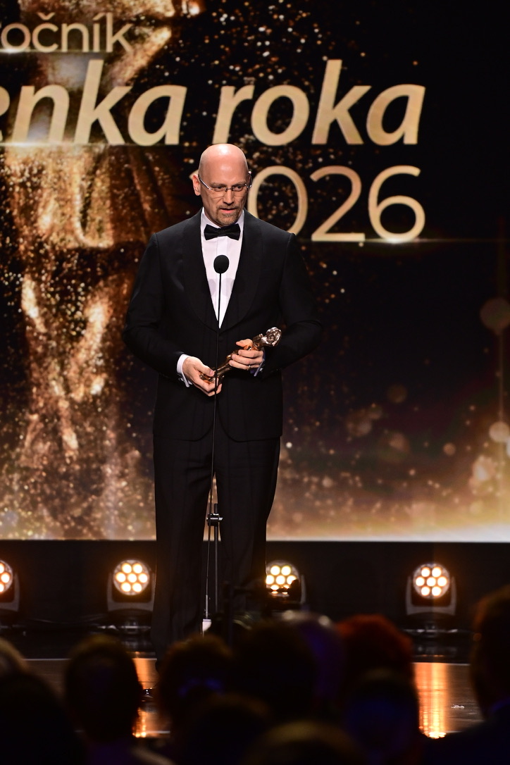 Mgr. Daniel Ornyi, MBA počas príhovoru na pódiu galavečera Slovenka roka 2026